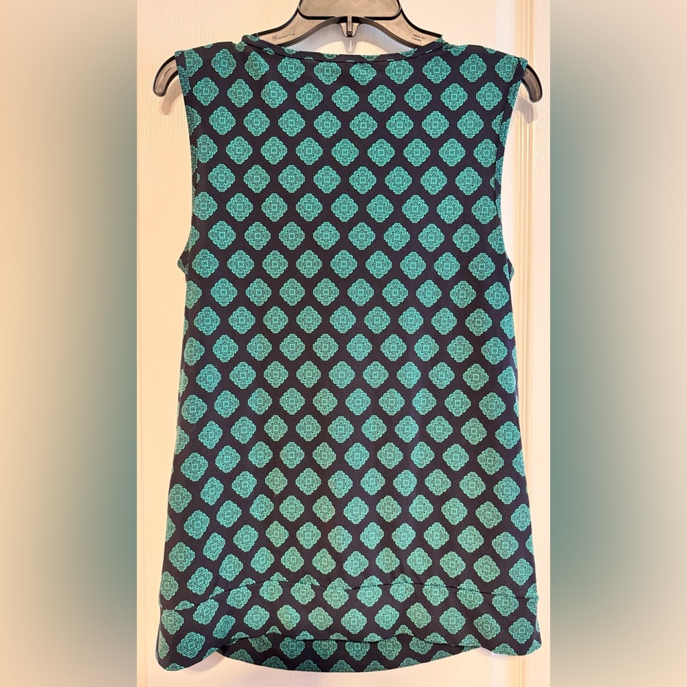 🪷Banana Republic Teal Patterned Women's Blouse - Picture 2 of 4